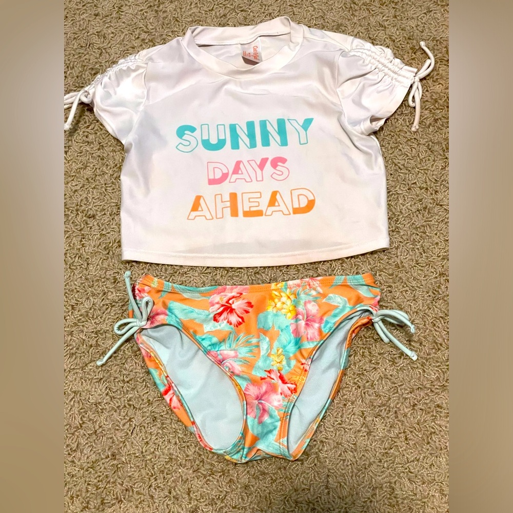 Girls Two piece Bathing Suit Size 7/8